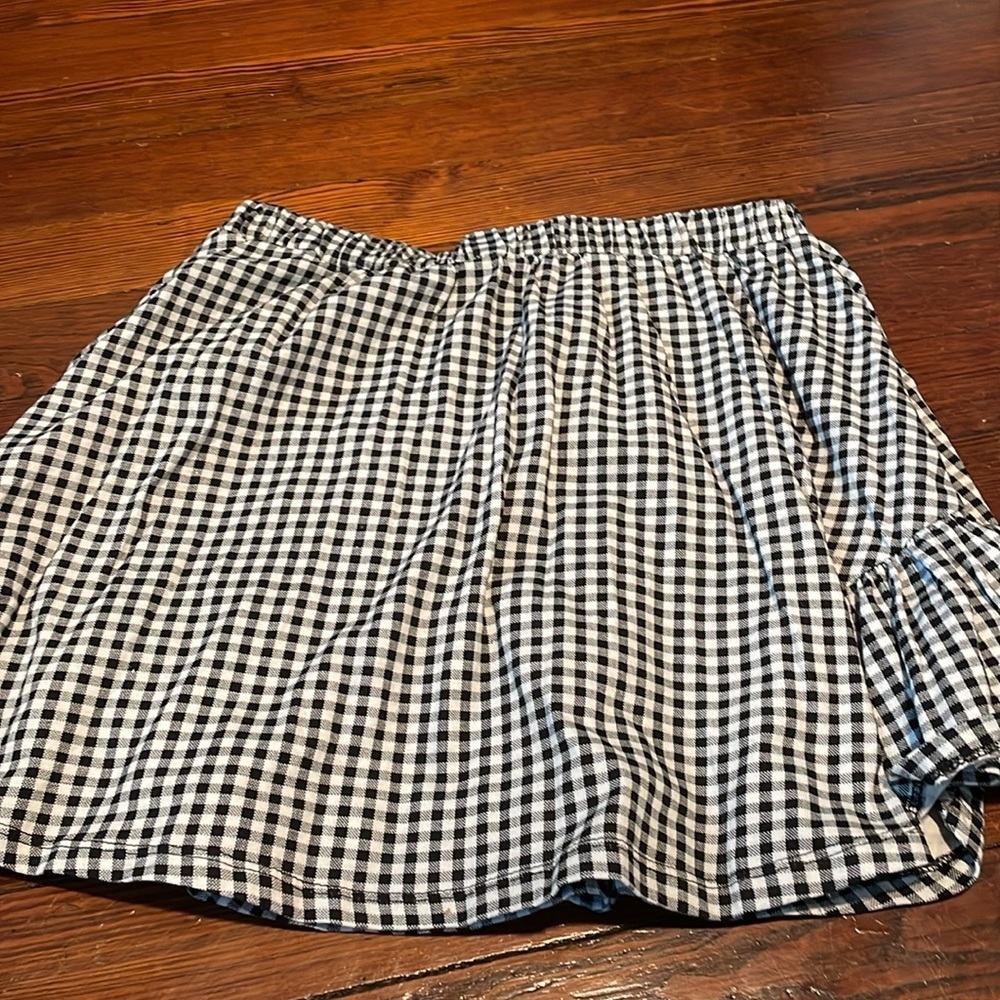 Dex Women’s Black and White Gingham Skort Size L - Picture 3 of 5